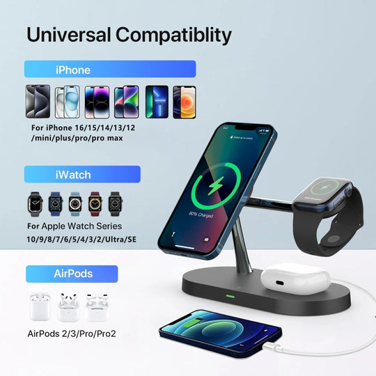 3-in-1 Laadstation voor iPhone, Watch en AirPods 6
