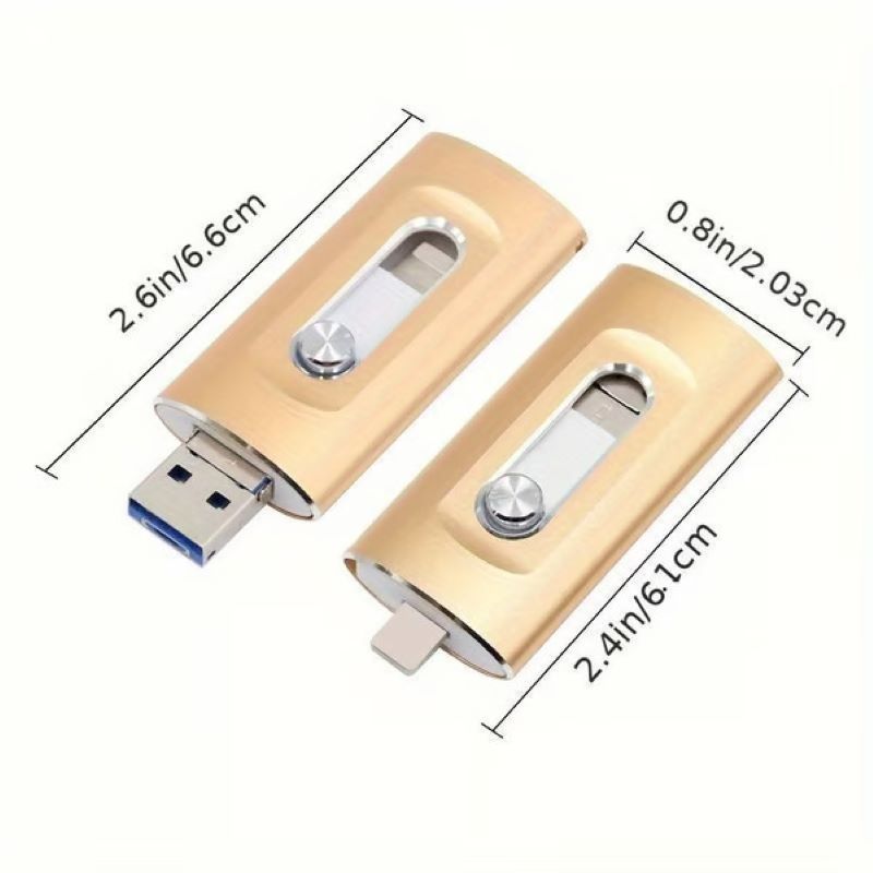 3-in-1 USB-flashdrive voor Mobiele Telefoon en Computer 0