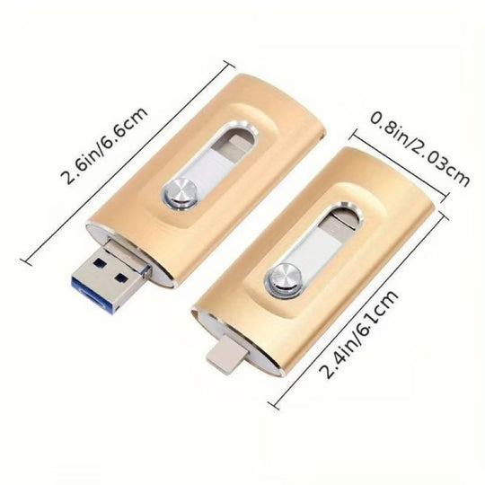 3-in-1 USB-flashdrive voor Mobiele Telefoon en Computer 0