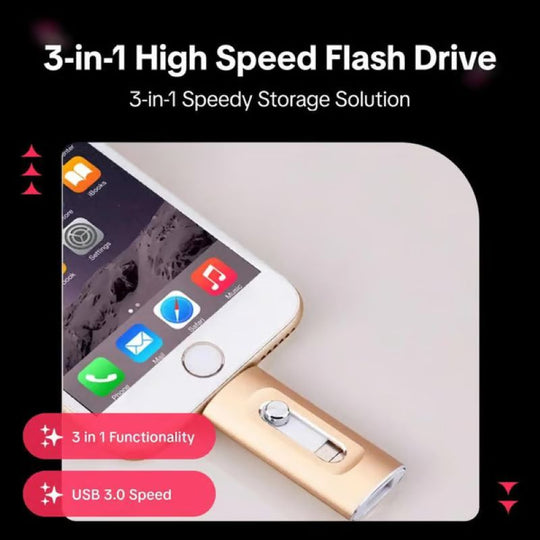 3-in-1 USB-flashdrive voor Mobiele Telefoon en Computer 7