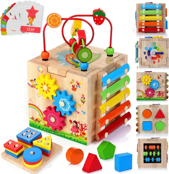 Activiteitenkubus voor Baby's 8-in-1 Multifunctioneel 3