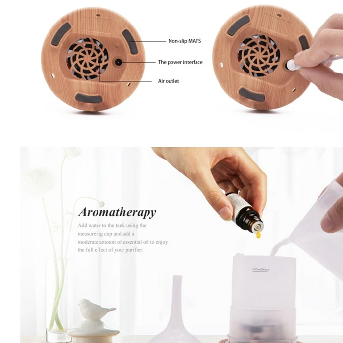 Aroma Diffuser 3D Glasvaas met LED Kleurverandering 7