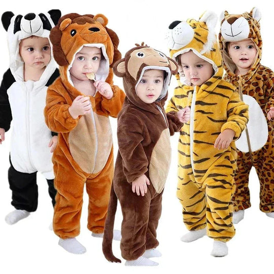 Baby Rompertje Dierenprint met Capuchon voor Jongens en Meisjes 1