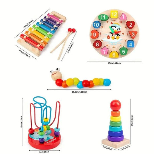 Baby's Montessori Speelset 5-in-1 Creatieve Ontwikkeling 5