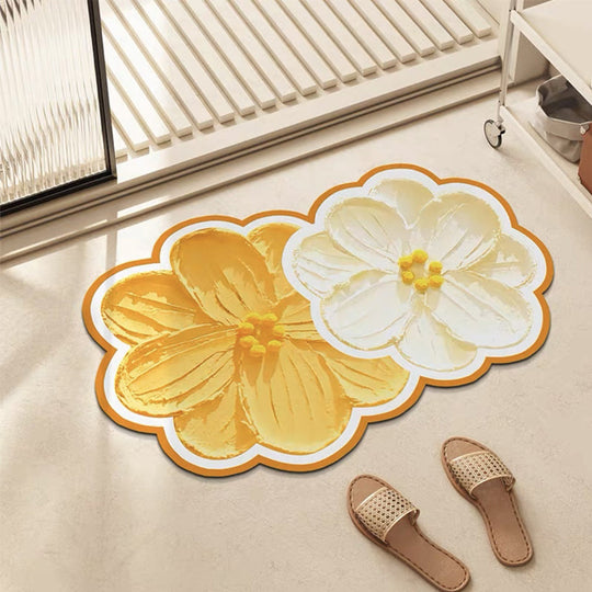 Badkamer Vloermat met Bloemen Design 5
