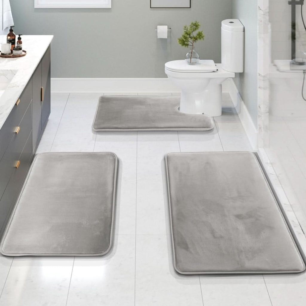 Badmat Set van 3 Stukken voor Badkamer 0