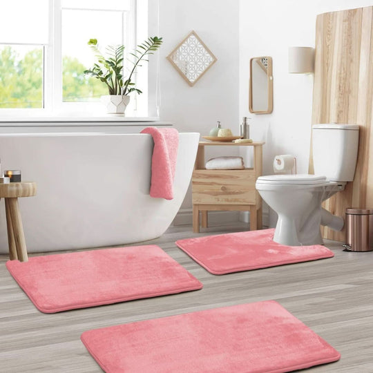 Badmat Set van 3 Stukken voor Badkamer 5