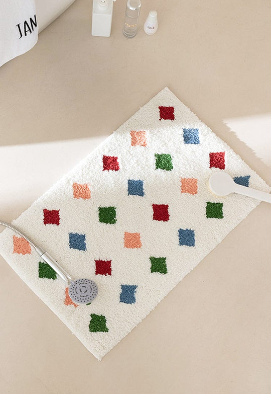 Badmat voor Badkamer met Stippen en Absorberend Oppervlak 3