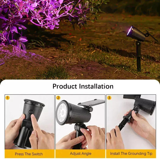 Buitenlamp LED Spotlampen Solar Tuinverlichting Weerbestendig 8