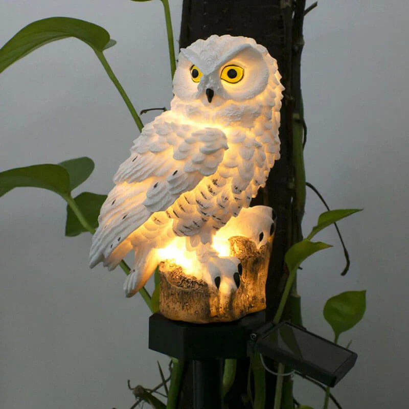 Buitenlamp Uil Ontwerp op Zonne-energie 0