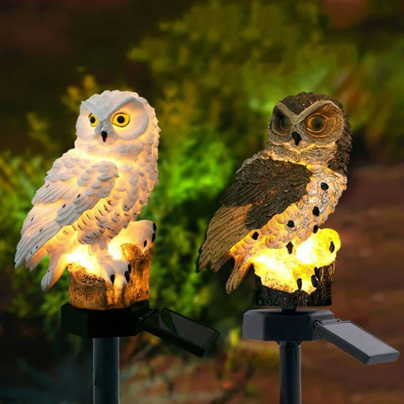 Buitenlamp Uil Ontwerp op Zonne-energie 1