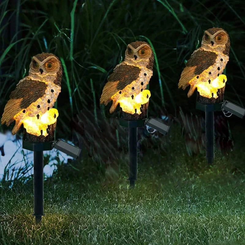Buitenlamp Uil Ontwerp op Zonne-energie 2