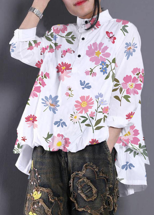 Dames Asymmetrisch Gestippeld Blouse 5