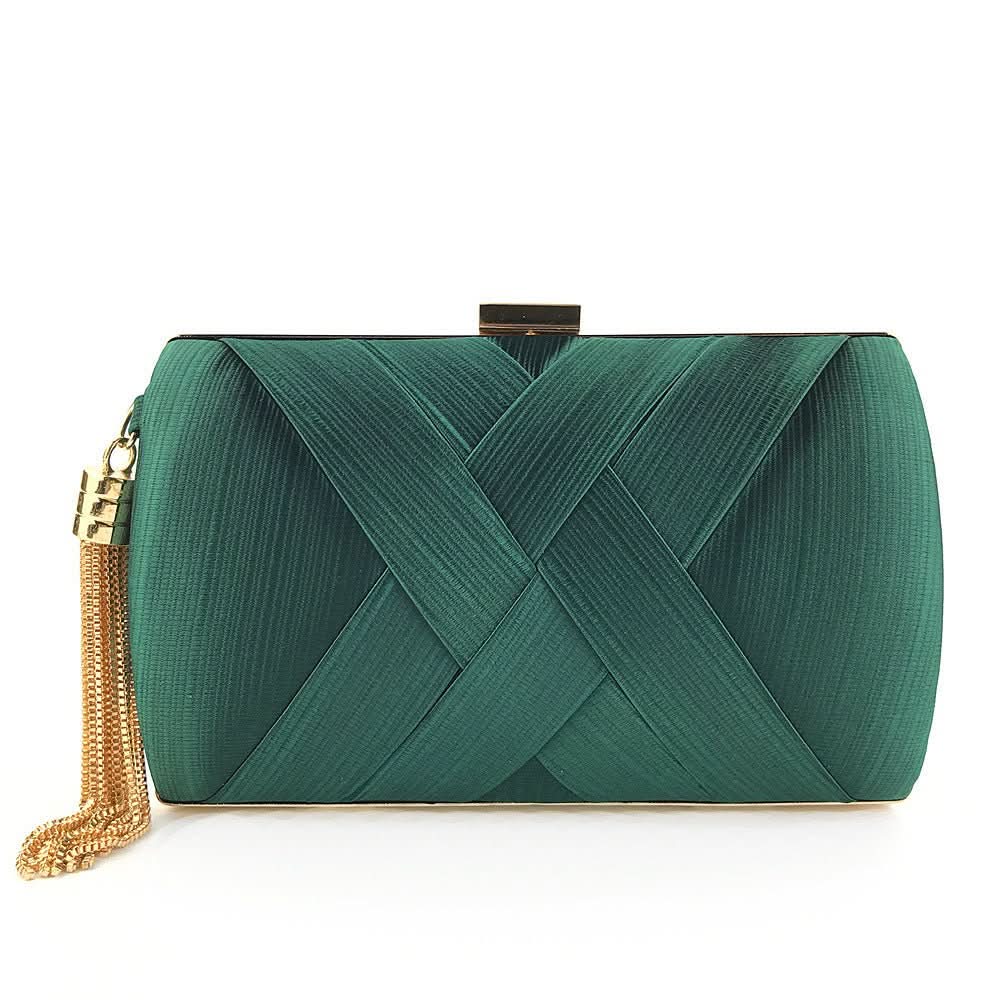 Dames Avondtas Satijnen Clutch met Kwastje 4