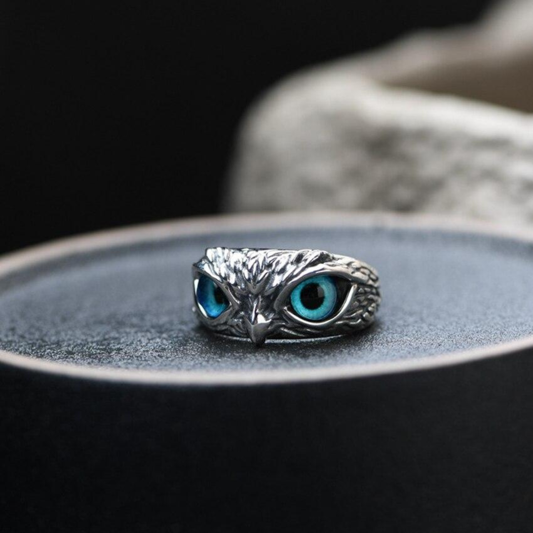 Dames Bedelring Uil met Opaal Mystiek Design 2