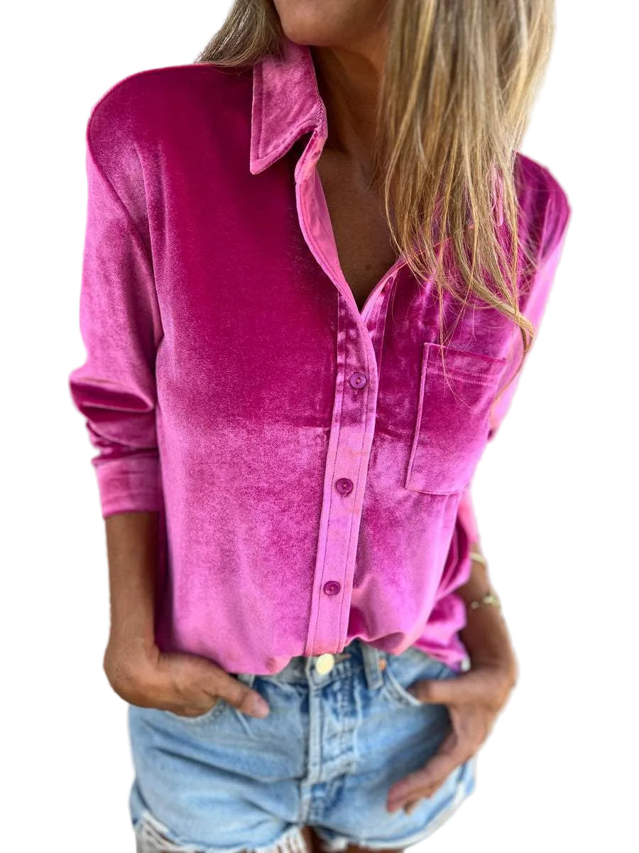 Dames Blouse met Lange Mouwen in Herfststijl 0