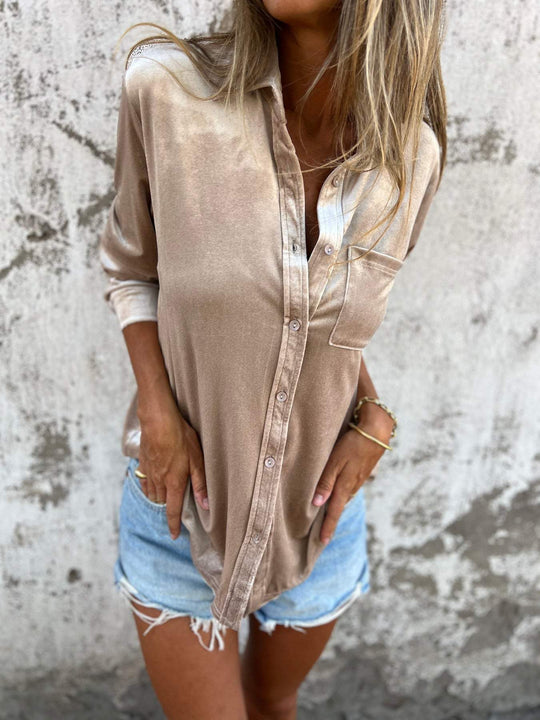 Dames Blouse met Lange Mouwen in Herfststijl 5