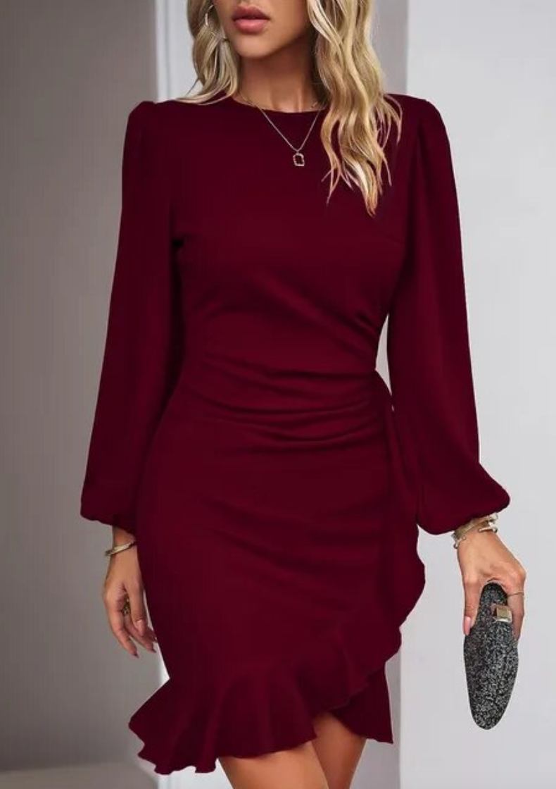 Dames Bodycon Jurk met Ruffles 5