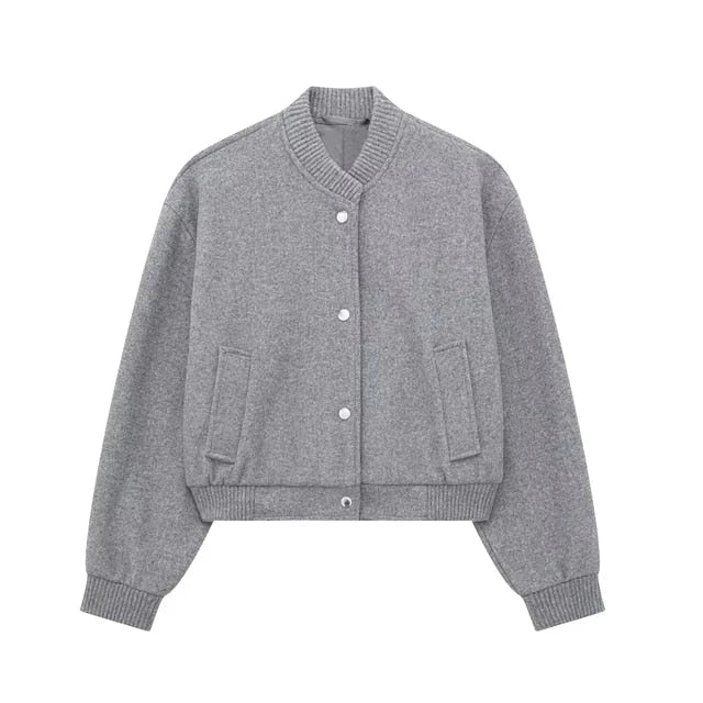 Dames Bomberjack Korte Trendy Stijl 0