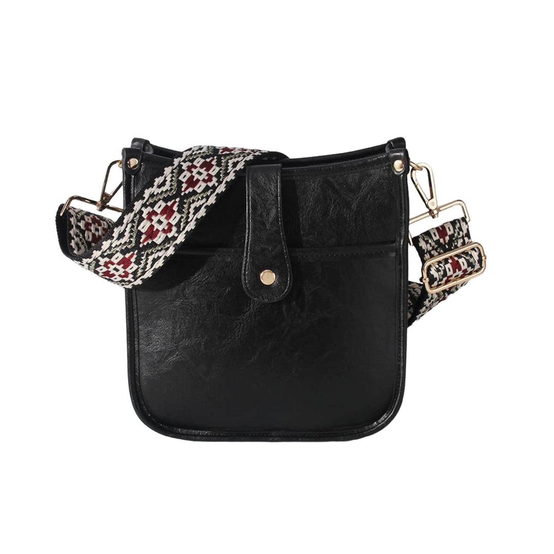 Dames Crossbody Tas Vegan Leer met Gitaarriem 5