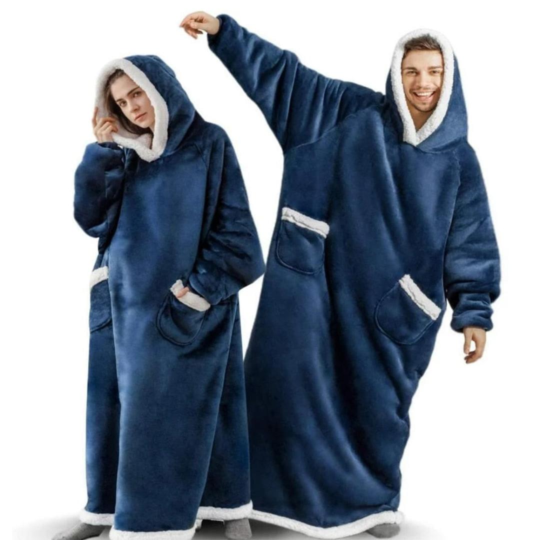 Dames Fleece Hoodie Deken Oversized 1