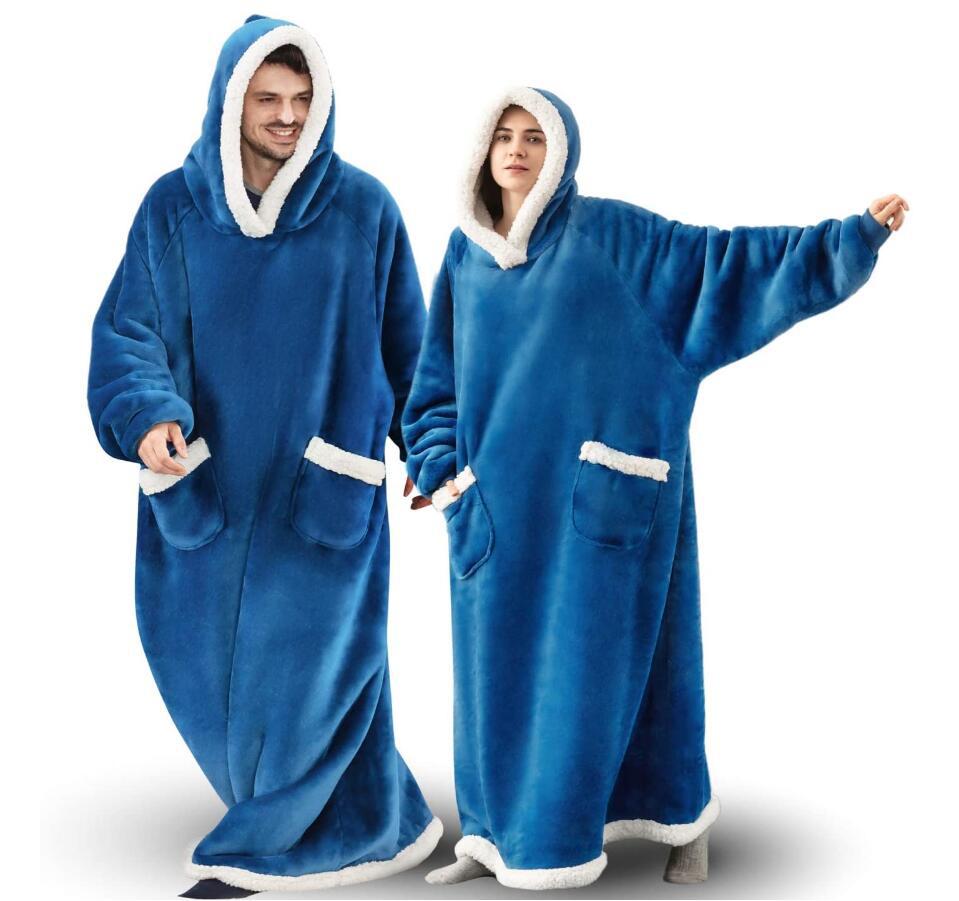 Dames Fleece Hoodie Deken Oversized 2