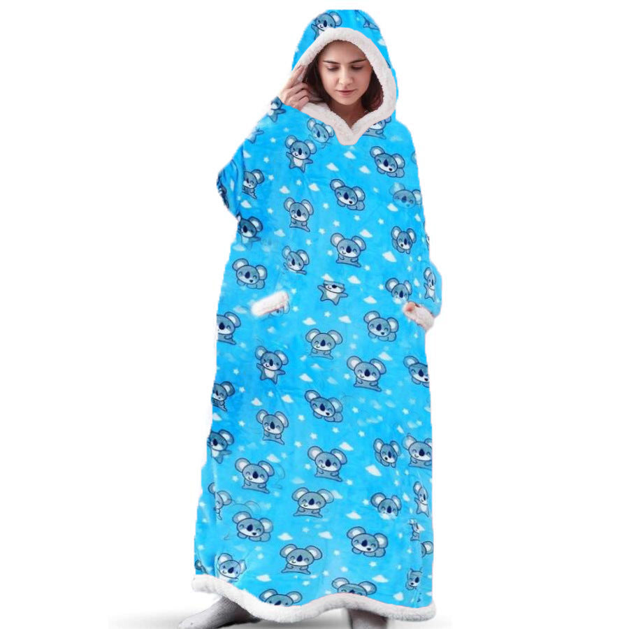 Dames Fleece Hoodie Deken Oversized 6