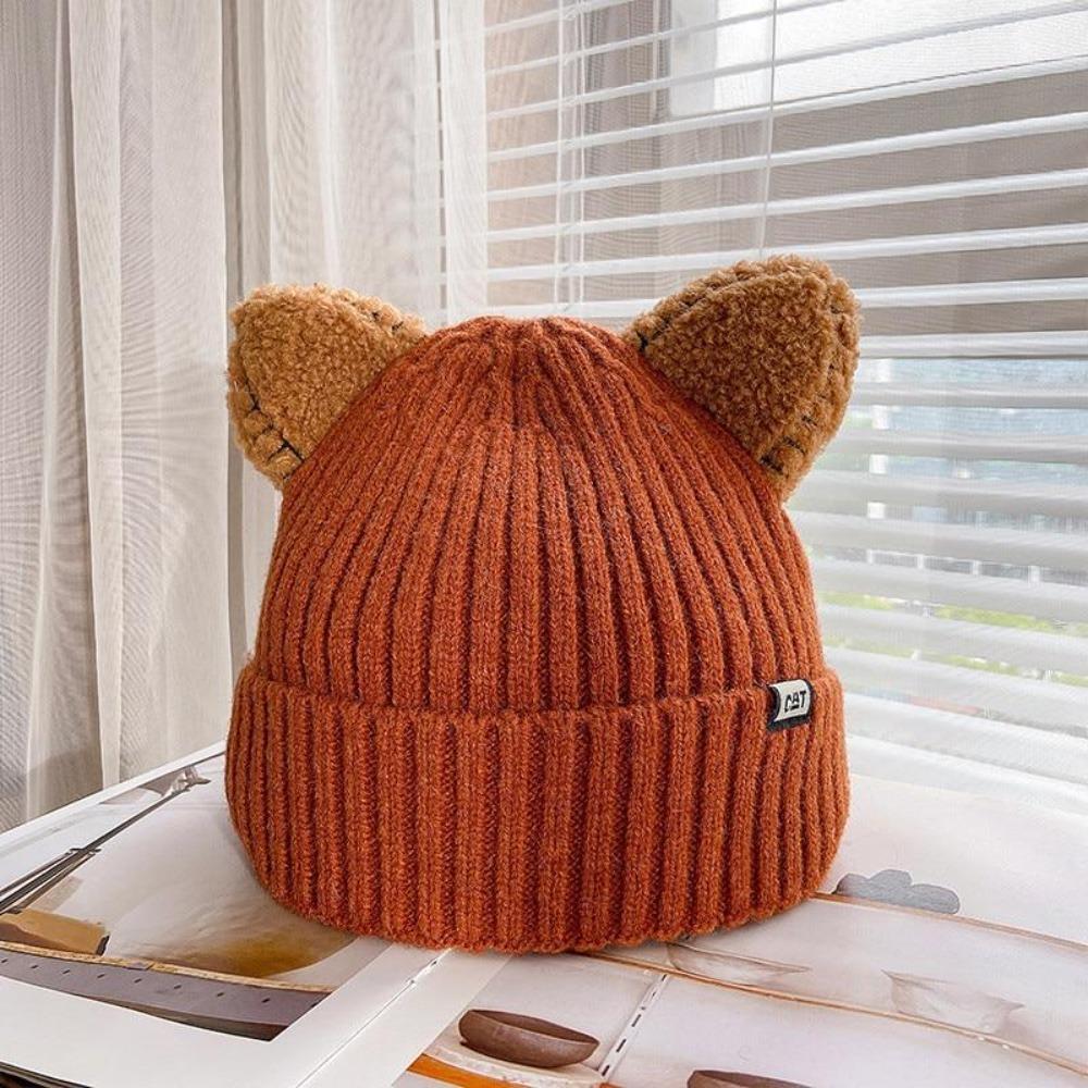 Dames Gebreide Wintermuts met Kattenoren 5