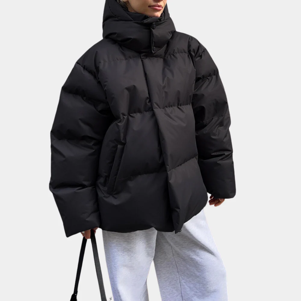 Dames Gewatteerde Jas Oversized Pasvorm 3