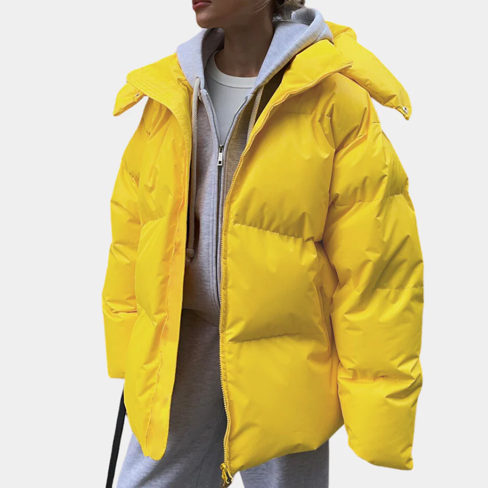 Dames Gewatteerde Jas Oversized Pasvorm 4