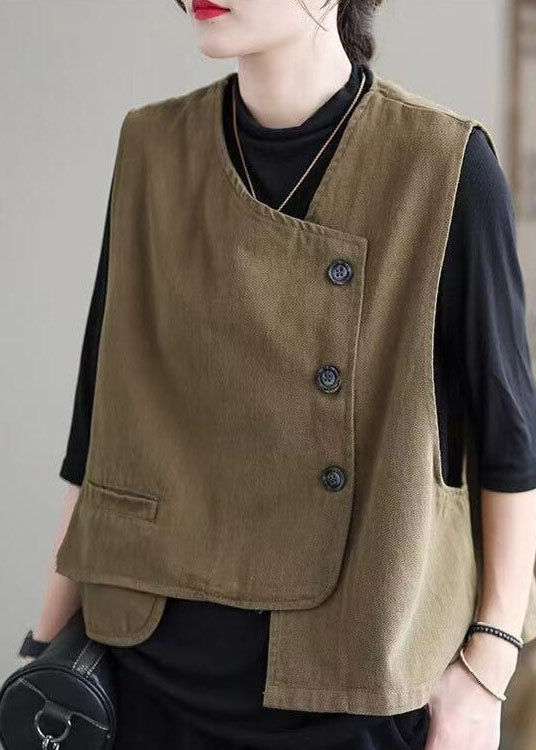 Dames Herfstvest Asymmetrisch Ontwerp 2