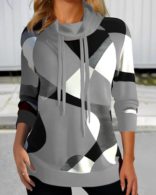 Dames Hoodie Geometrisch Design 2