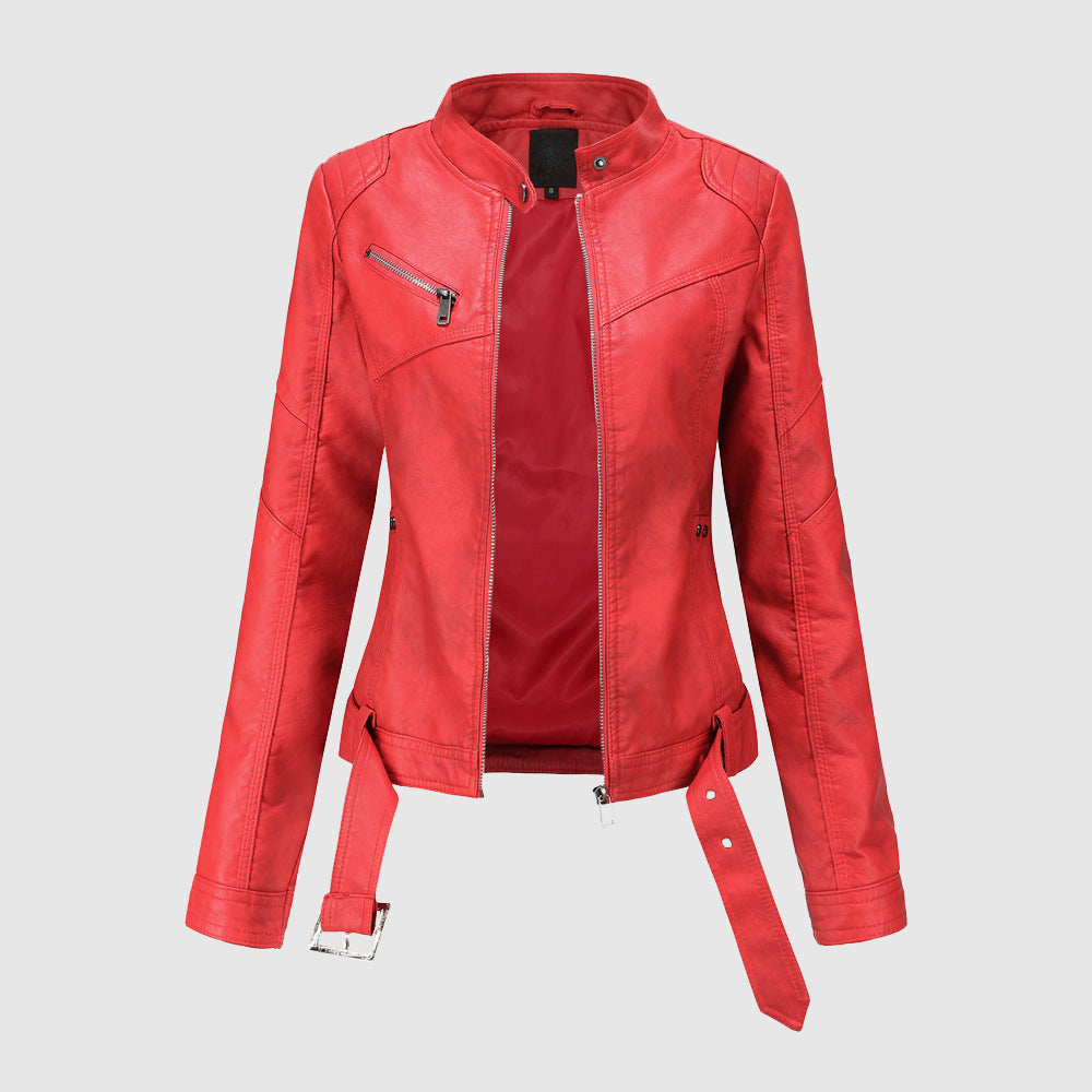 Dames Jas Winter Met Ritsdetails En Verstelbare Taille 3