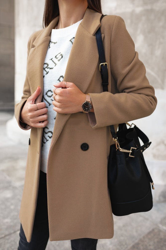 Dames Jas Winter Scandinavisch Ontwerp Met Kraag 9