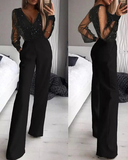 Dames Jumpsuit Glitterstijl 0