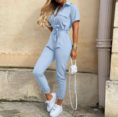 Dames Jumpsuit Met Knoopsluiting 10