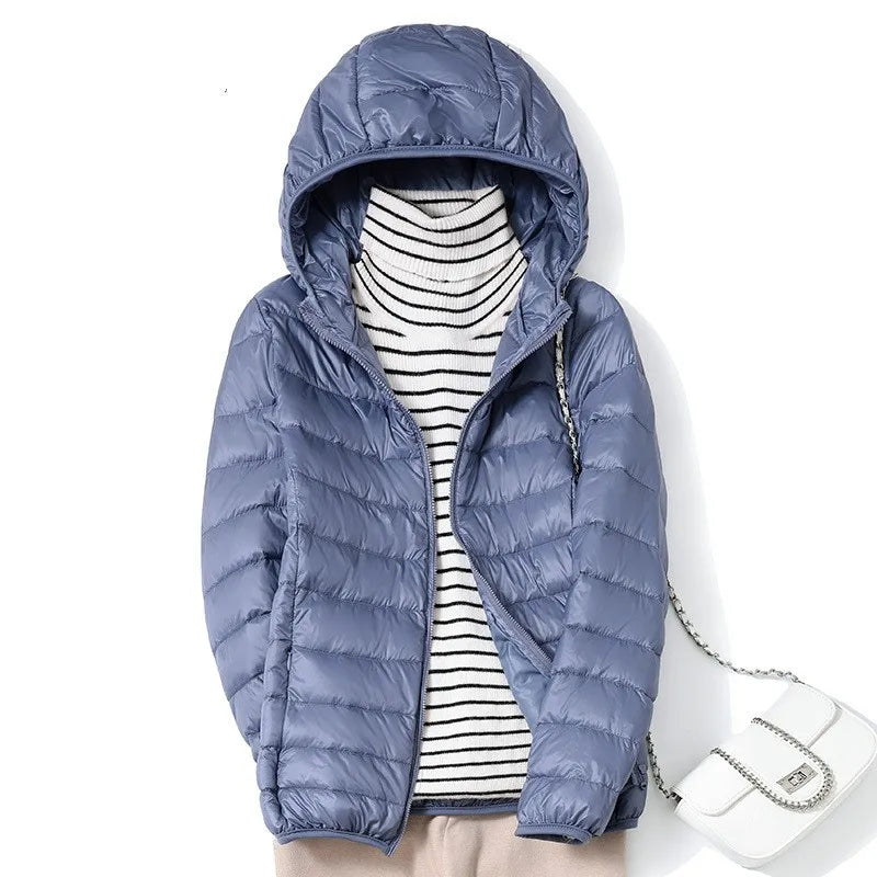 Dames Korte Puffer Jacket Ultralicht Casual Winterjas 10