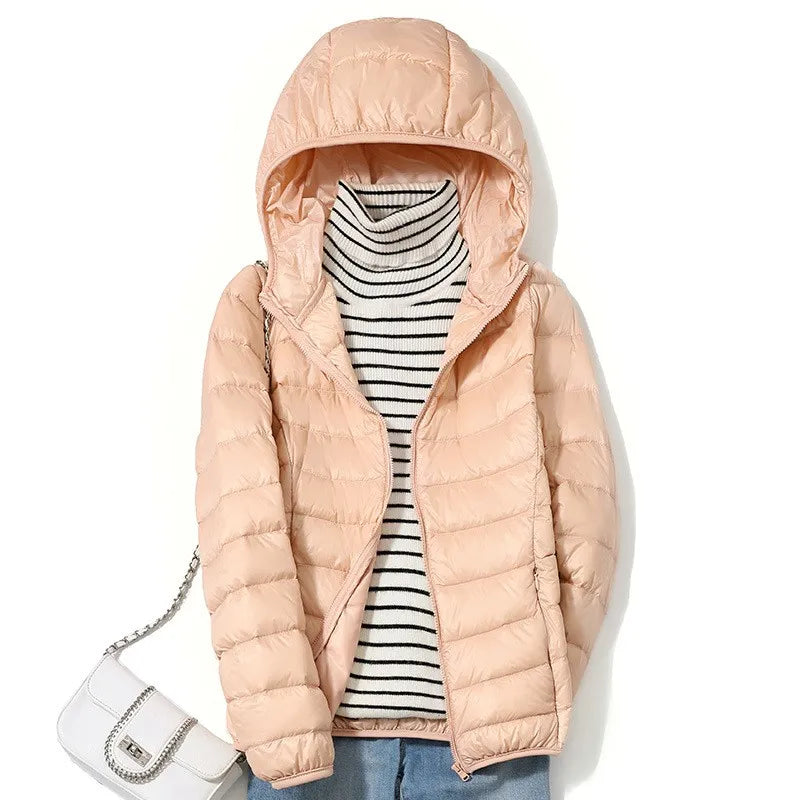 Dames Korte Puffer Jacket Ultralicht Casual Winterjas 4