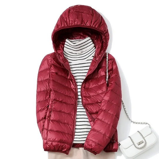 Dames Korte Puffer Jacket Ultralicht Casual Winterjas 7