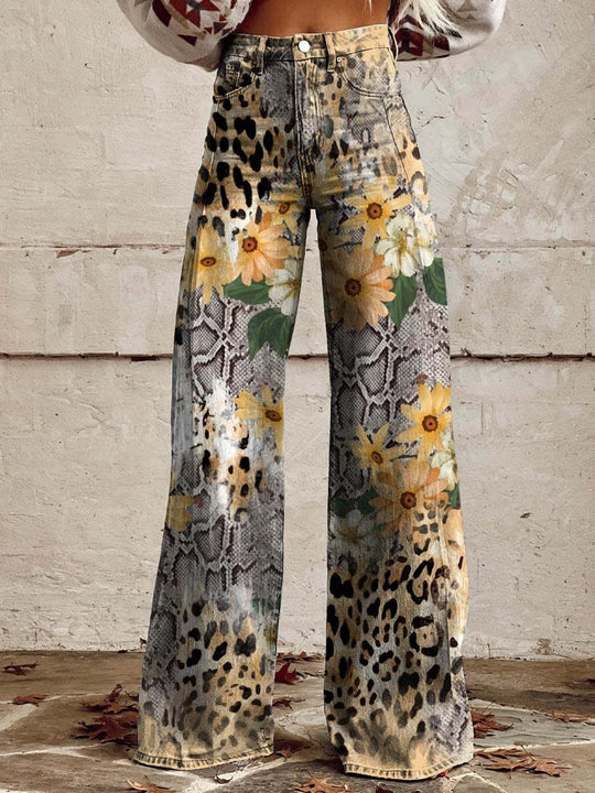 Dames Lange Denim Broek Casual Comfort 8