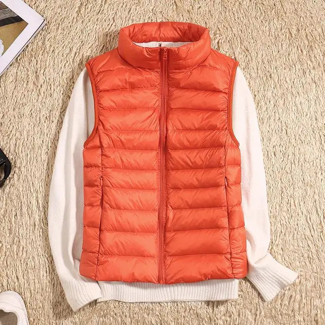Dames Lichtgewicht Donsvest Casual Polyester 5