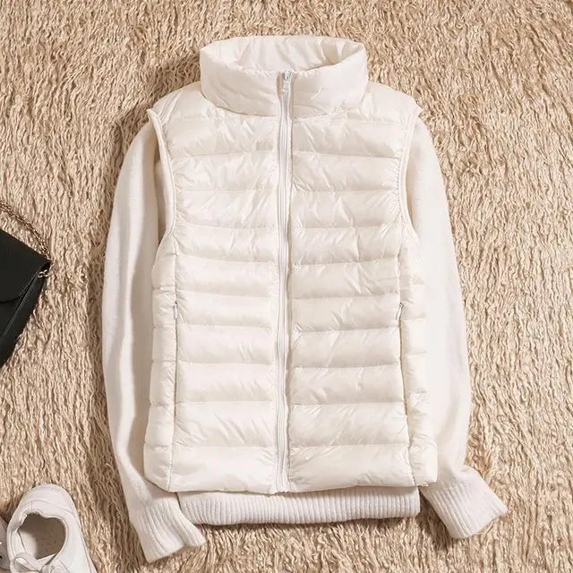 Dames Lichtgewicht Donsvest Casual Polyester 8