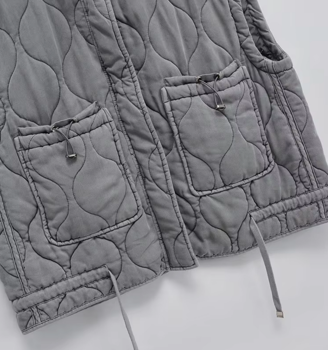 Dames Mouwloos Vest Met Opstaande Kraag 6