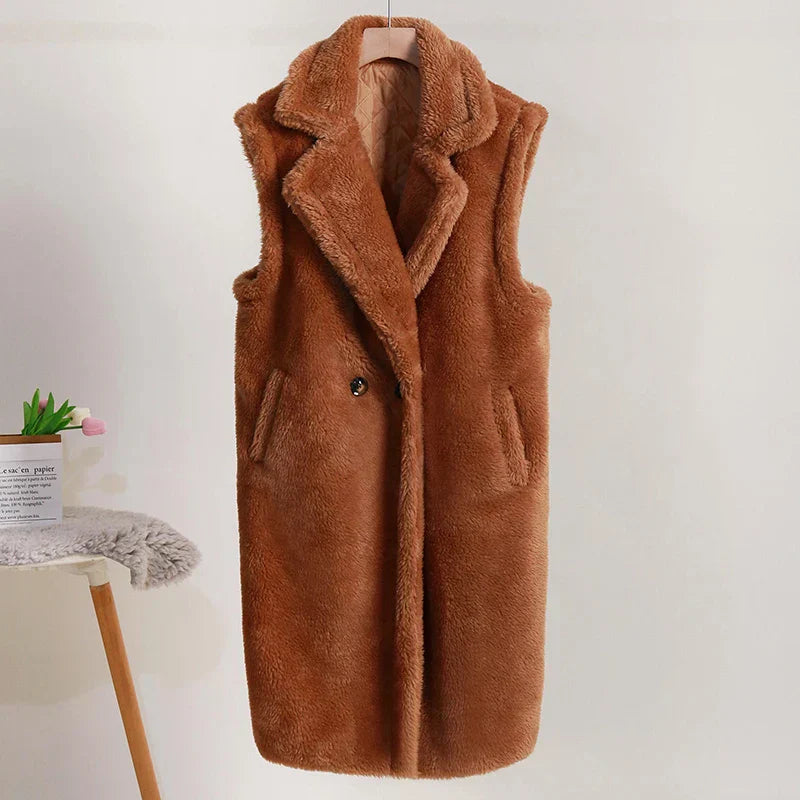Dames Mouwloze Jas Oversized Pasvorm 1