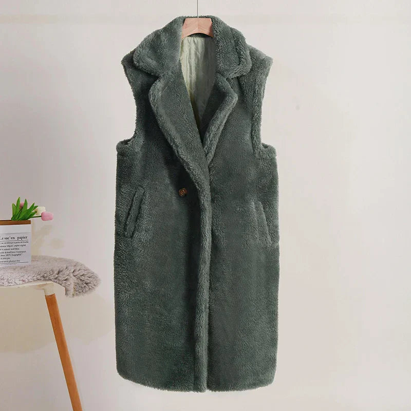 Dames Mouwloze Jas Oversized Pasvorm 5