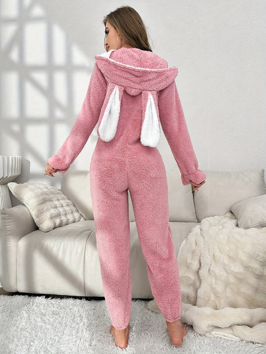 Dames Onesie Met Capuchon Voor Winterse Avonden 2