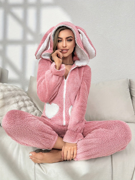 Dames Onesie Met Capuchon Voor Winterse Avonden 5