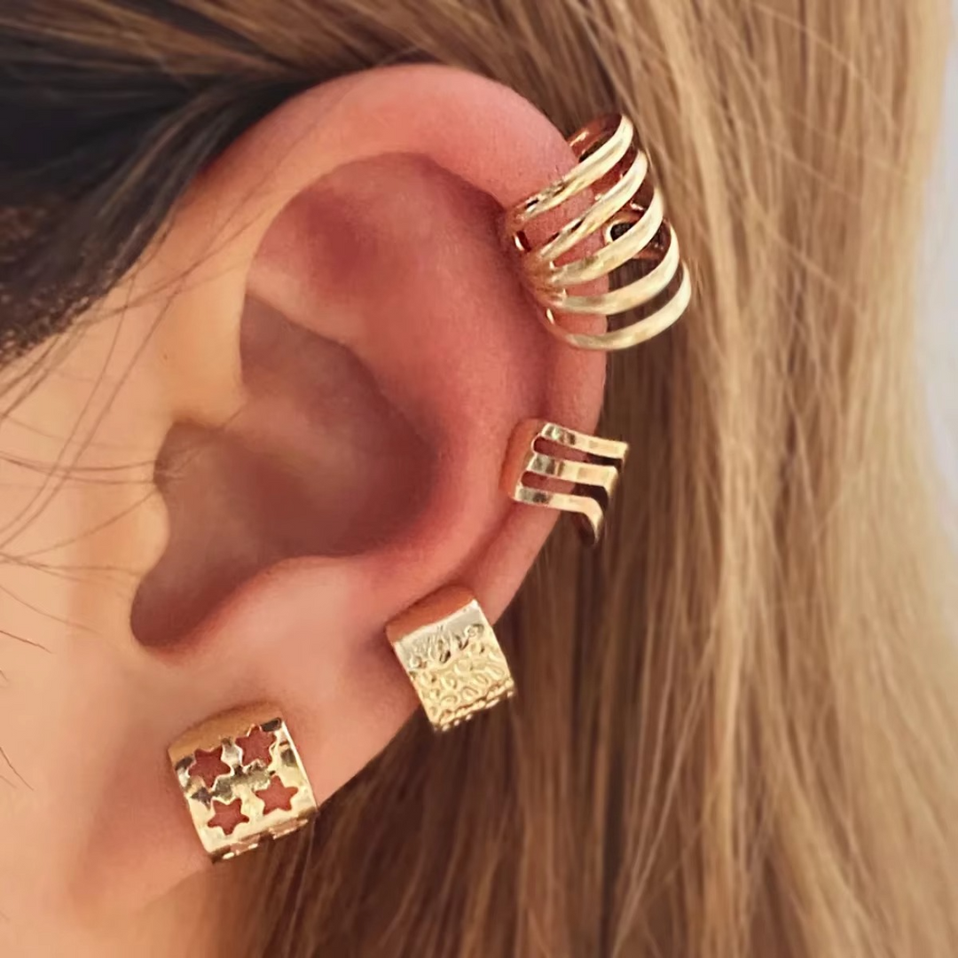Dames Oorbellen Bladmotief Clip-on Goud 4