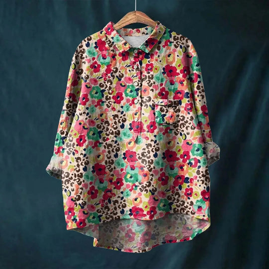Dames Overhemd Bloemmotief Stijlvol 2