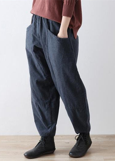 Dames Oversized Broek Casual Donkerblauw 2